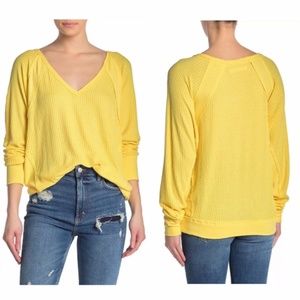 We the Free People Yellow Santa Clara Thermal